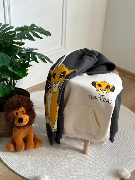 Siyah Kol Detaylı Lion King Eşofman Takımı