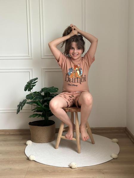 Kahverengi Bambi Şortlu Takım