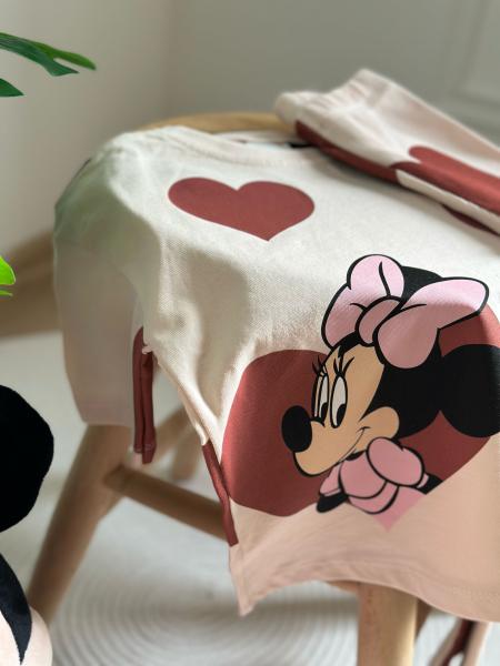 Minnie Kalp Detaylı Taytlı Takım