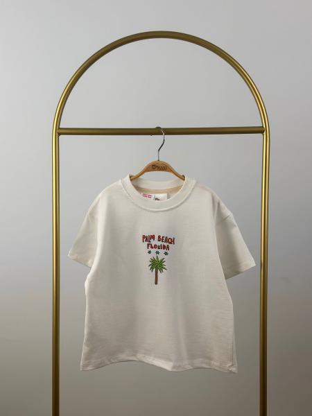 Palm Beach Florida Sırt Detay Baskılı T-Shirt