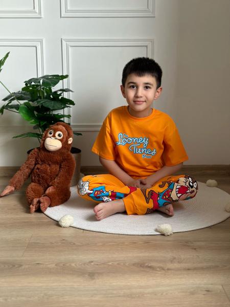 Turuncu Looney Tunes Sırt Baskılı Eşofman Takımı