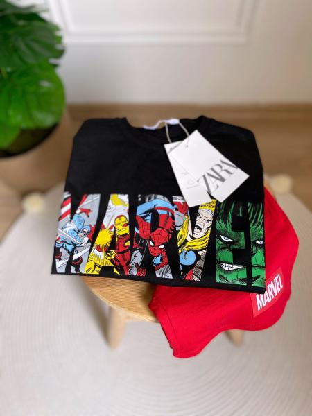 Siyah MARVEL Şortlu Takım