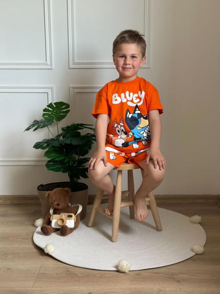 Müzikal Bluey Turuncu Şortlu Takım