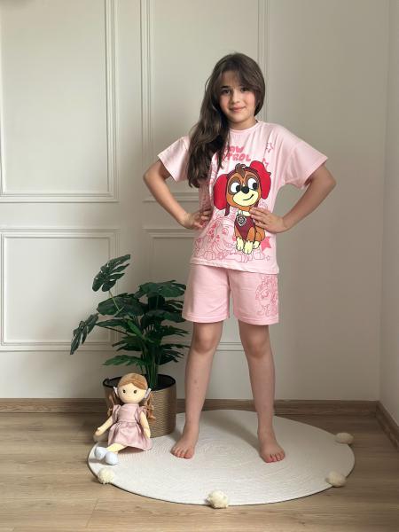 Pembe Paw Patrol Figür Detaylı Şortlu Takım