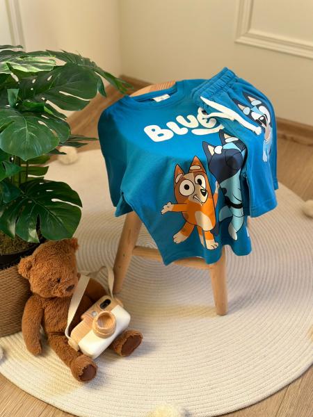 Mavi Dansçı Bluey Şortlu Takım