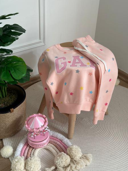 Açık Pembe Yıldız Baskılı Gap Eşofman Takımı
