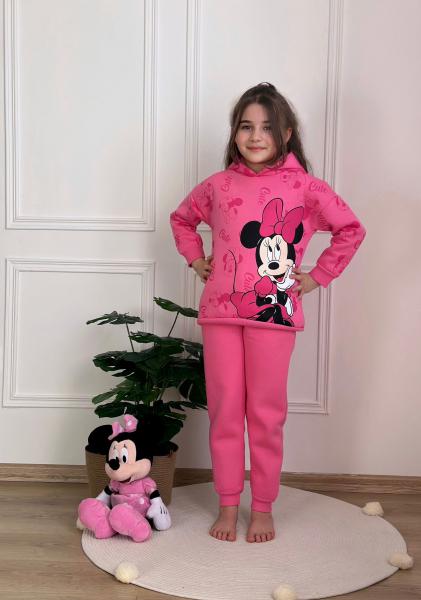 Pembe Kapüşonlu Minnie Mouse Eşofman Takımı
