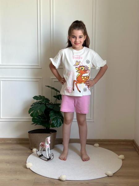 Bambi Pembe Şortlu Takım