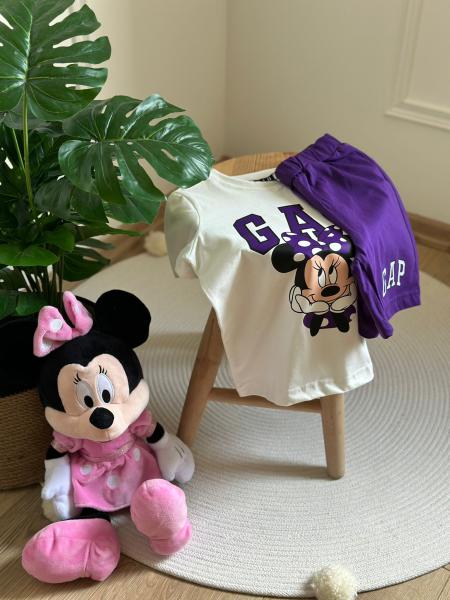 Mor Gap Minnie Şortlu Takım