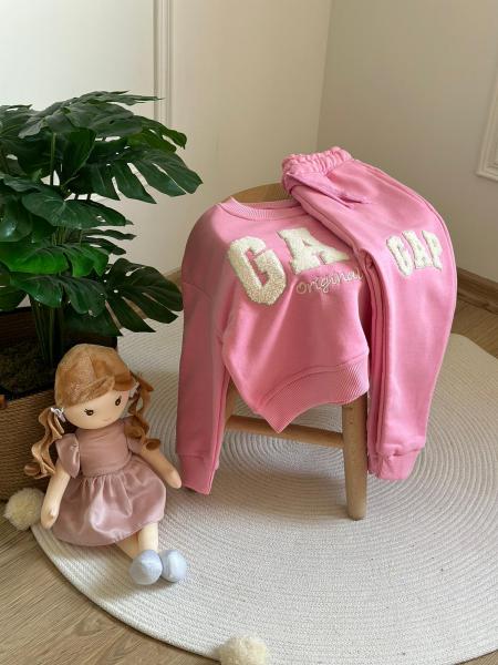 Pembe Punch İşlemeli Gap Eşofman Takımı