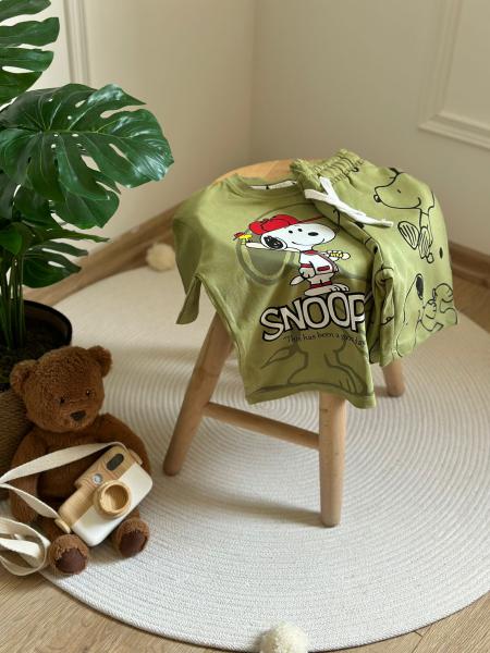 Beyzbolcu Snoppy Şortlu Takım