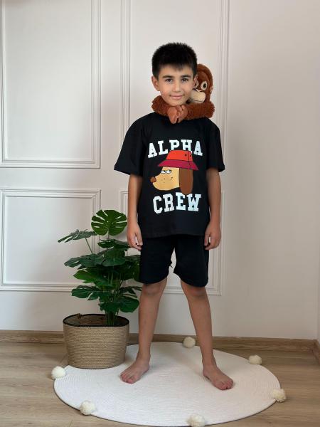 Alpha Crew Baskılı Şortlu Takım