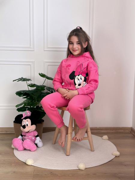 Pembe Kapüşonlu Minnie Mouse Eşofman Takımı
