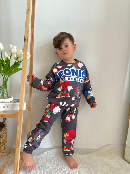 Renkli Sonic Baskılı Eşofman Takımı