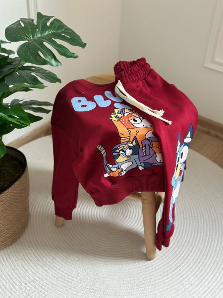 Bordo Bluey Eşofman Takımı