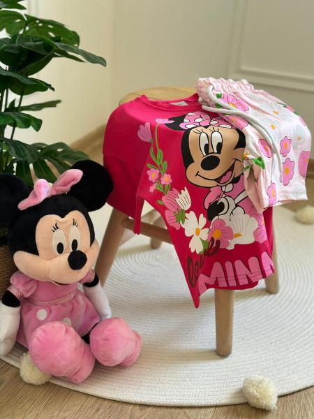Minnie Çiçek Bahçesi Şortlu Takım