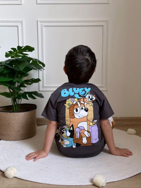 Antrasit Bluey Sırt Baskılı Eşofman Takımı