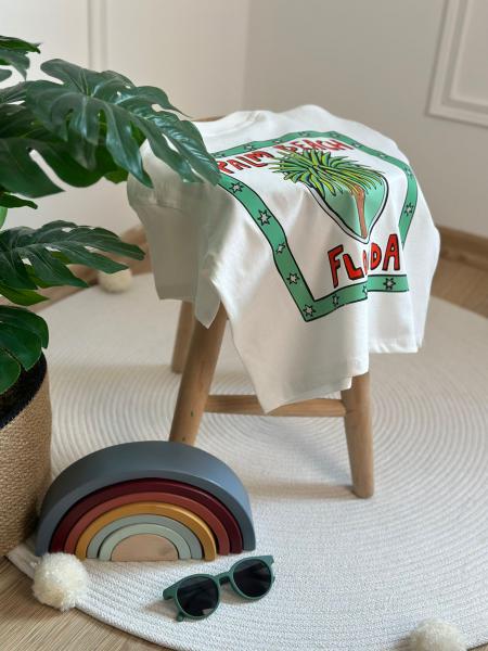 Palm Beach Florida Sırt Detay Baskılı T-Shirt