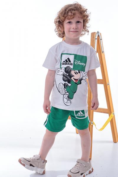 Yeşil Sporcu Mickey Şortlu Takım