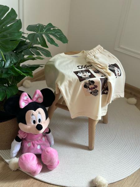 Minnie Show Kareli Şortlu Takım
