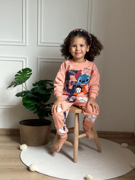 Beyzbolcu Stitch Pembe Eşofman Takımı