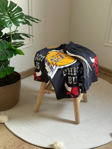 Siyah Lakers Şortlu Takım