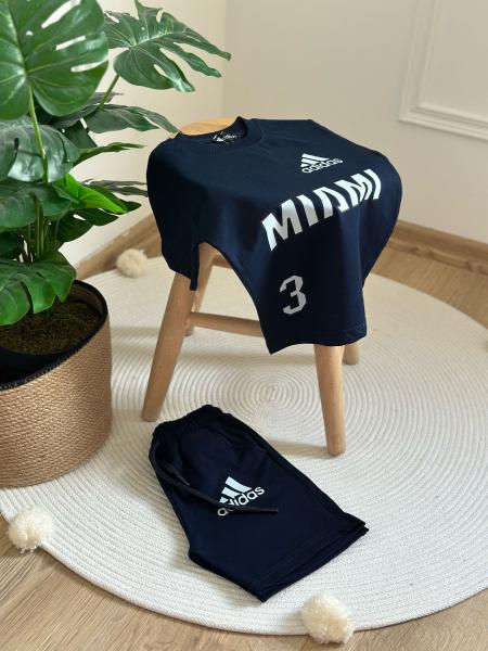 Lacivert Miami Şortlu Takım