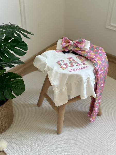 Çiçekli Gap Bandana Detaylı Fitilli Takım