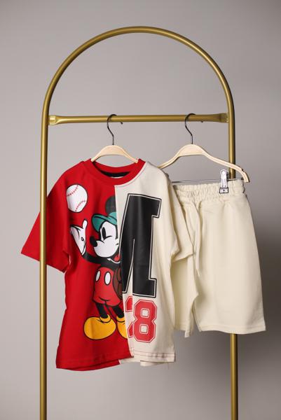 Beyzbolcu Mickey Mouse Şortlu Takım