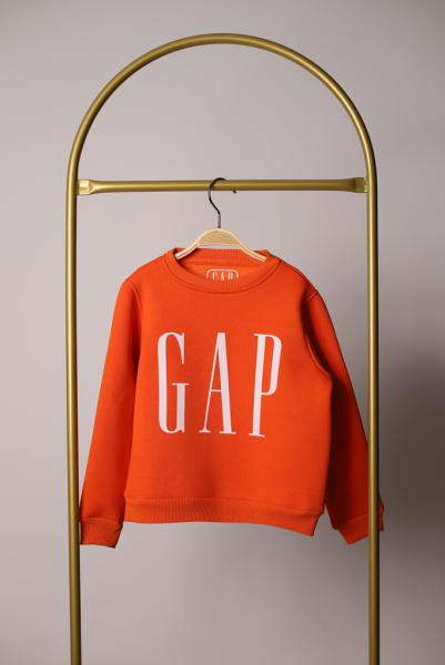 Turuncu Gap Baskılı Sweatshirt