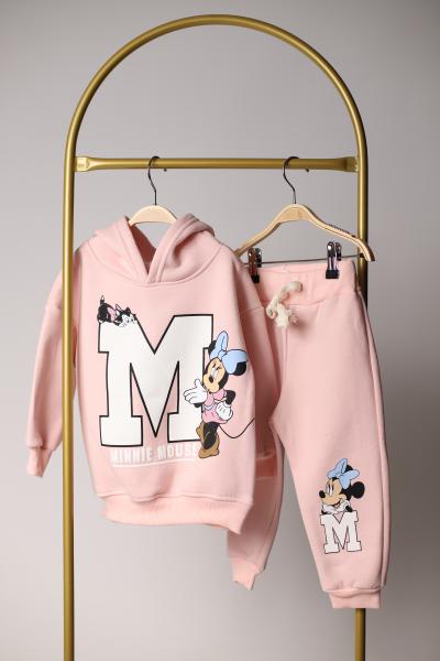 Büyük Minnie Baskılı Pembe Eşofman Takımı