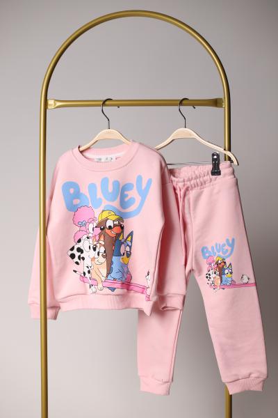 Pembe Bluey Baskılı Eşofman Takımı