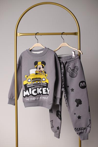 Arabalı Mickey Baskılı Eşofman Takımı