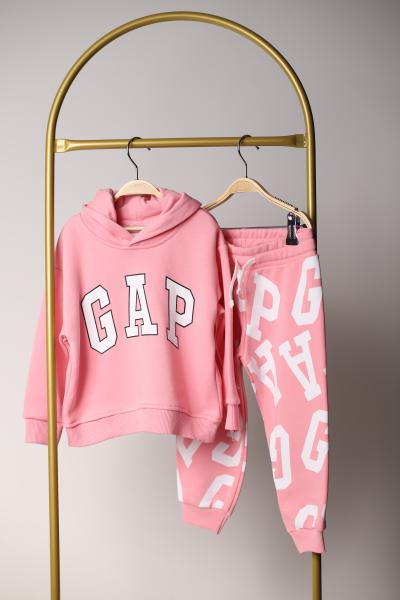 Pembe Gap Karışık Harf Baskılı Eşofman Takımı