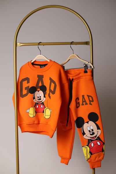 Mickey Mouse Detaylı Turuncu Gap Eşofman Takımı
