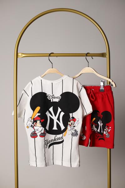 Beyzbolcu Mickey Kırmızı Şortlu Takım