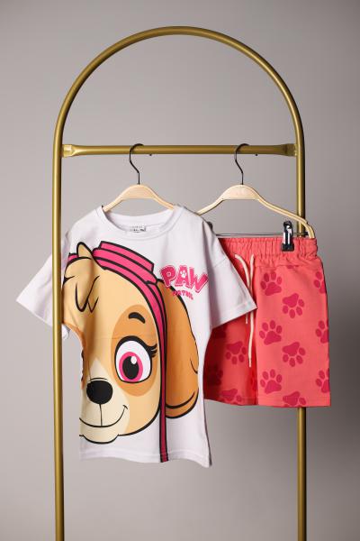 Pembe Paw Patrol Şortlu Takım
