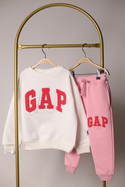 Pembe Punch İşlemeli Gap Eşofman Takımı