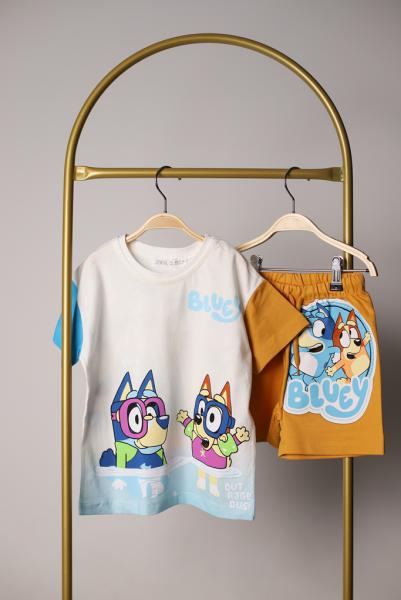 Dalgıç Bluey Baskılı Şortlu Takım