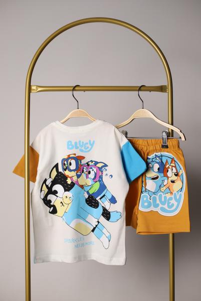 Dalgıç Bluey Baskılı Şortlu Takım