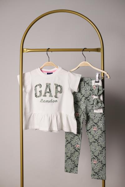 Haki Yeşil Gap London Bandana ve Taytlı Takım
