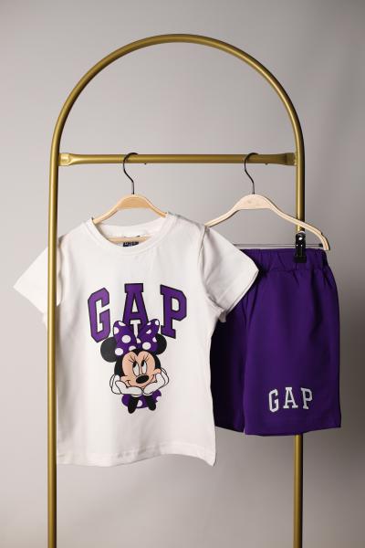 Mor Gap Minnie Şortlu Takım