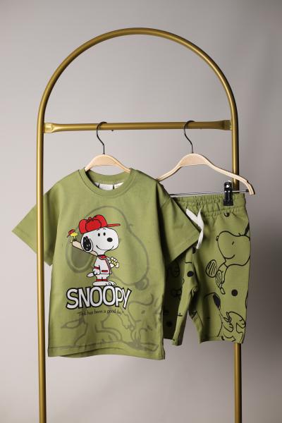 Beyzbolcu Snoppy Şortlu Takım