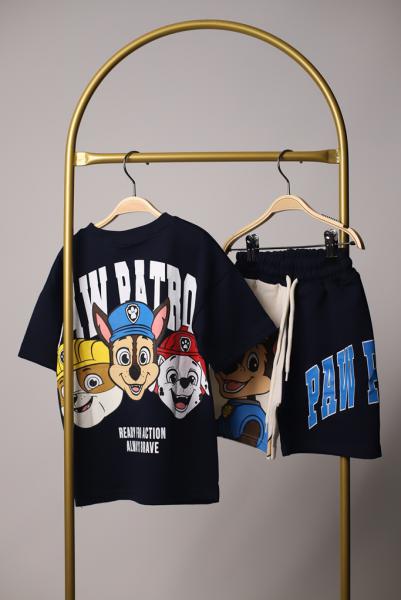 Lacivert Paw Patrol Şortlu Takım