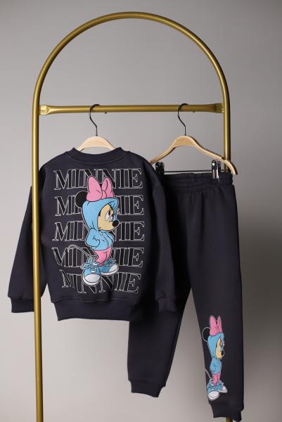 Siyah Minnie Mouse figurlü Eşofman Takımı