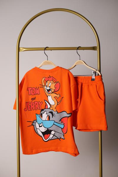 Turuncu Tom ve Jerry Şortlu Takım