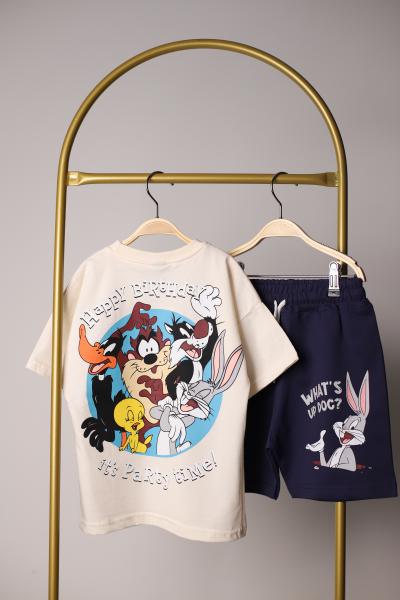 Looney Tunes Sırt Baskılı Şortlu Takım