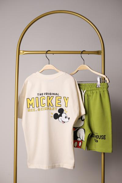Yeşil Mickey Şortlu Takım