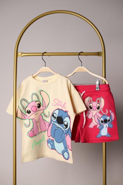 Stitch ve Angel Şortlu Takım