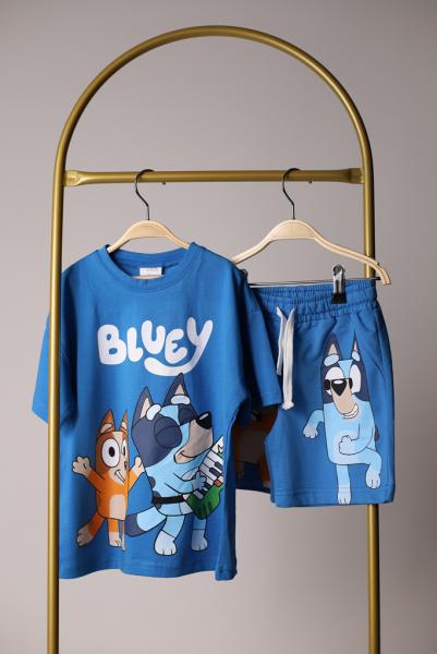 Mavi Dansçı Bluey Şortlu Takım